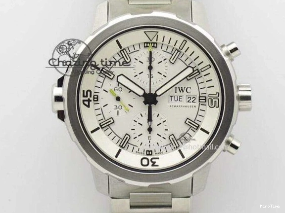 MIROTIME 0213 Pilot Chrono 377725 SS ZF 1:1 Best Edition White Dial on Black Leather Strap A Soft 7183